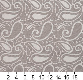 Essentials Chenille Gray White Paisley Upholstery Fabric