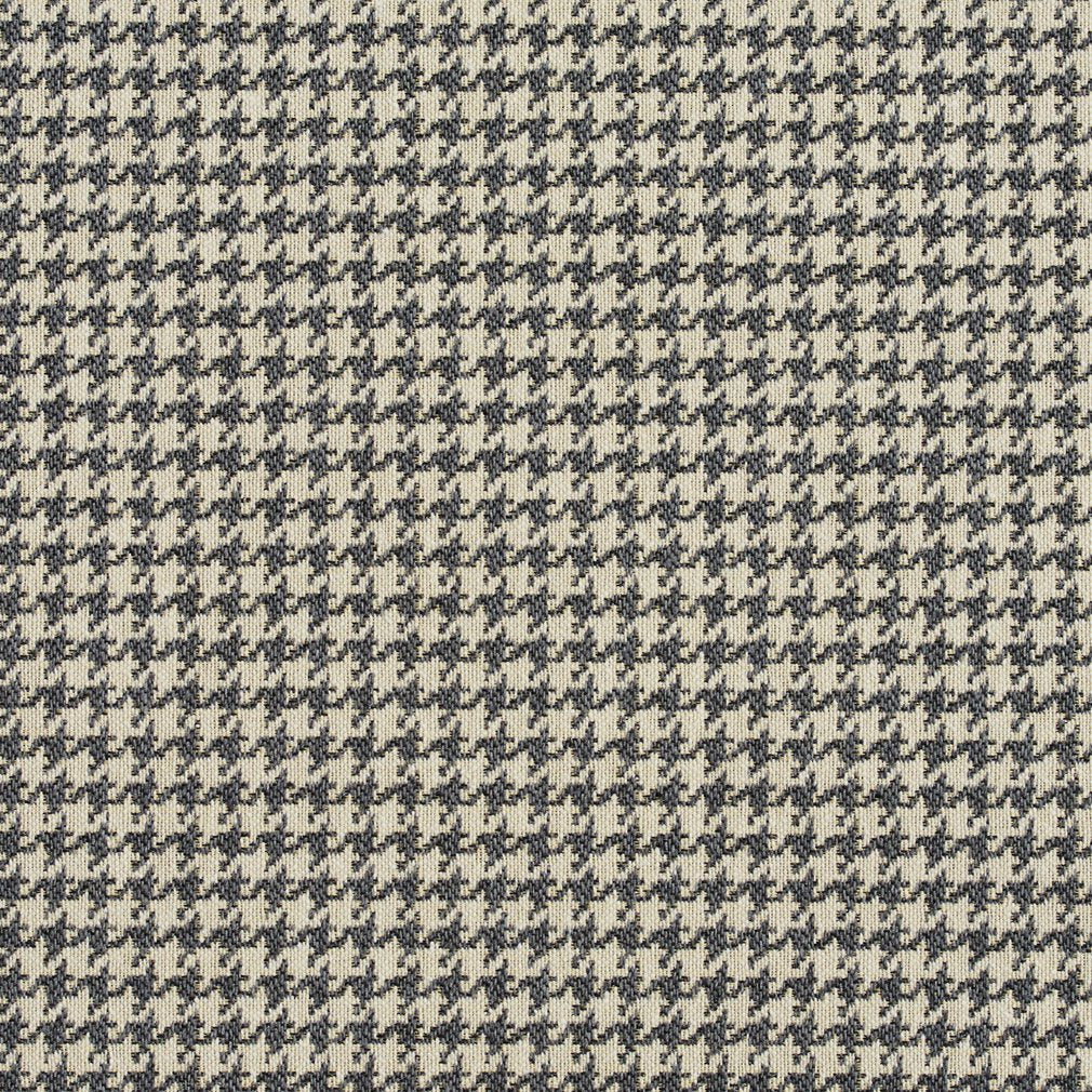 Essentials Gray White Upholstery Fabric / Sterling Houndstooth