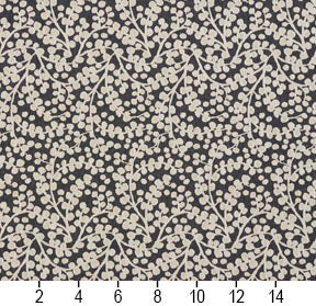Essentials Gray White Upholstery Fabric / Sterling Vine