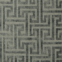 Load image into Gallery viewer, Essentials Heavy Duty Greek Key Upholstery Drapery Velvet Fabric / Gray