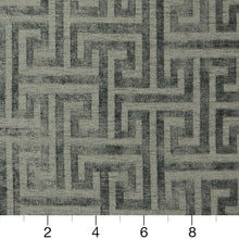 Load image into Gallery viewer, Essentials Heavy Duty Greek Key Upholstery Drapery Velvet Fabric / Gray