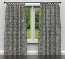 Load image into Gallery viewer, Essentials Heavy Duty Greek Key Upholstery Drapery Velvet Fabric / Gray