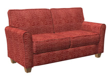 Load image into Gallery viewer, Essentials Upholstery Drapery Greek Key Velvet Fabric / Red