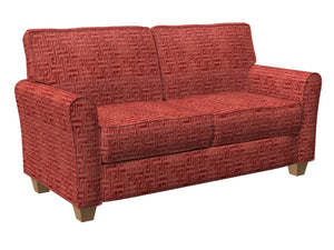Essentials Upholstery Drapery Greek Key Velvet Fabric / Red