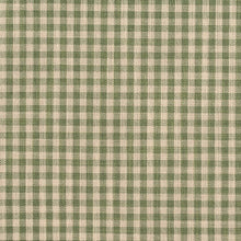 Load image into Gallery viewer, Essentials Green Beige Checkered Upholstery Drapery Fabric / Juniper Gingham