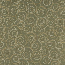 Load image into Gallery viewer, Essentials Mid Century Modern Geometric Green Beige Circles Upholstery Fabric / Aloe