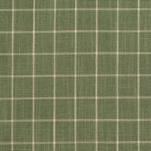 Essentials Green Beige Plaid Upholstery Drapery Fabric / Juniper Checkerboard