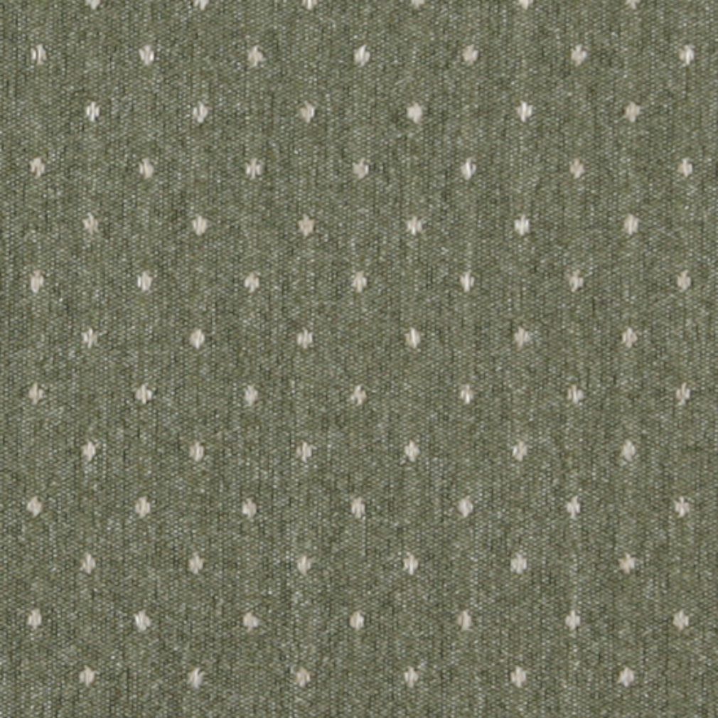 Essentials Green Beige Upholstery Fabric / Sage Dot