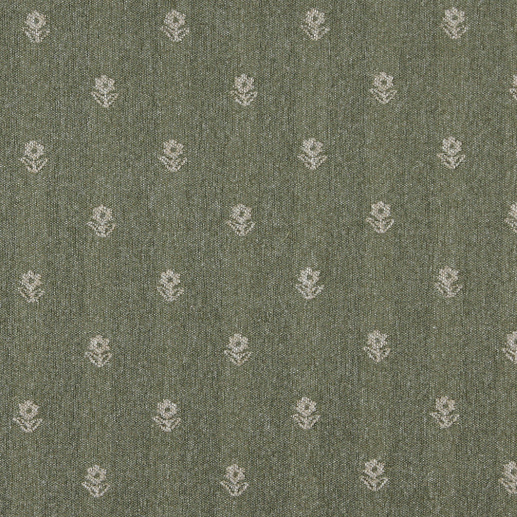 Essentials Green Beige Upholstery Fabric / Sage Petal