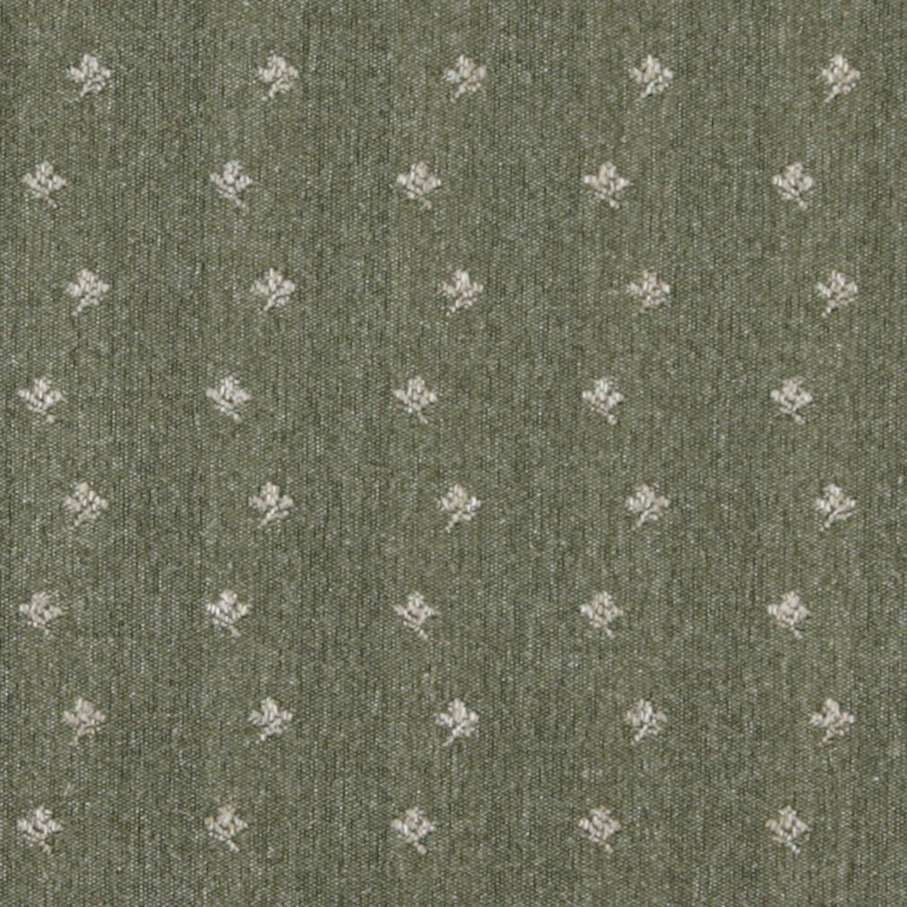 Essentials Green Beige Upholstery Fabric / Sage Posey