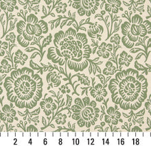 Load image into Gallery viewer, Essentials Floral Drapery Upholstery Fabric Green Beige / Spring Floral