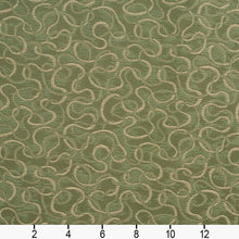 Load image into Gallery viewer, Essentials Heavy Duty Green Beige Squiggly Upholstery Fabric / Ivy