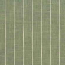 Load image into Gallery viewer, Essentials Green Beige Stripe Upholstery Drapery Fabric / Juniper Pinstripe
