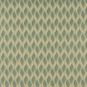 Essentials Mid Century Modern Geometric Upholstery Drapery Fabric Green Beige Trellis / Celadon