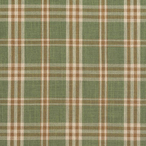 Essentials Green Brown Cream Checkered Plaid Upholstery Drapery Fabric / Juniper Tartan