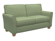 Load image into Gallery viewer, Essentials Green Brown Cream Checkered Plaid Upholstery Drapery Fabric / Juniper Windowpane