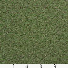Load image into Gallery viewer, Essentials Heavy Duty Mid Century Modern Scotchgard Upholstery Fabric Green Gold Paisley / Fern
