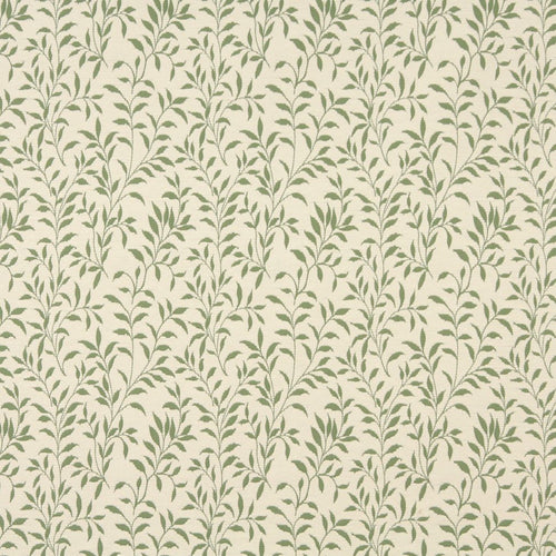 Essentials Floral Drapery Upholstery Fabric Green Ivory / Spring Leaf
