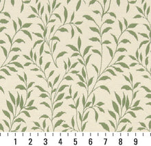Load image into Gallery viewer, Essentials Floral Drapery Upholstery Fabric Green Ivory / Spring Leaf