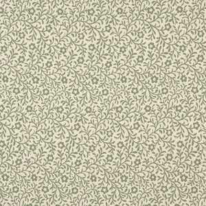 Essentials Floral Drapery Upholstery Fabric Green Ivory / Spring Trellis