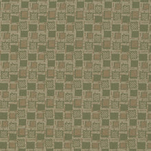 Load image into Gallery viewer, Essentials Stain Repellent Upholstery Fabric Green / Squares Sage