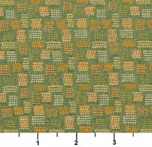 Load image into Gallery viewer, Essentials Mid Century Modern Geometric Green Yellow Upholstery Fabric / Citrine