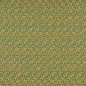Essentials Mid Century Modern Geometric Green Yellow Upholstery Fabric / Citrine
