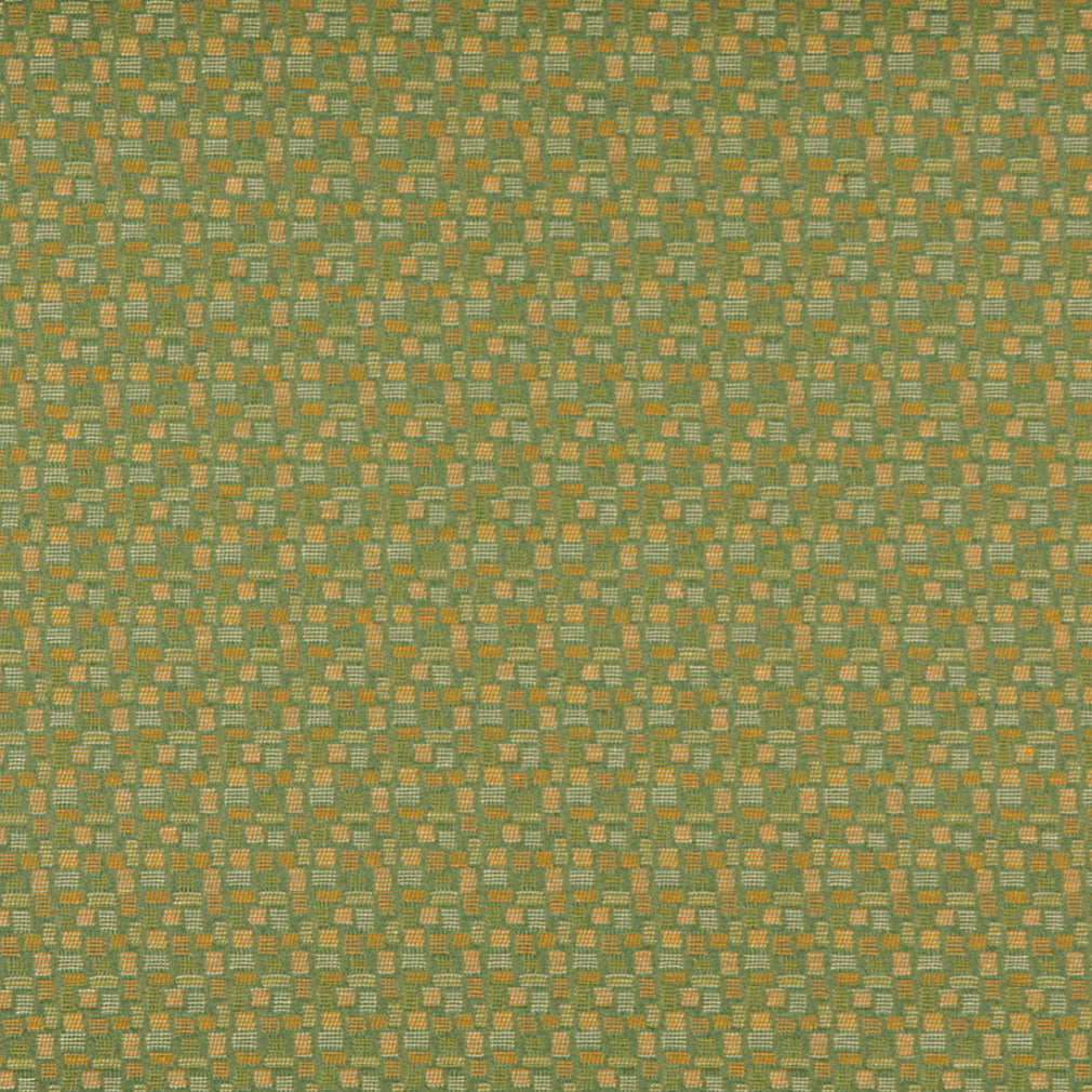 Essentials Mid Century Modern Geometric Green Yellow Upholstery Fabric / Citrine