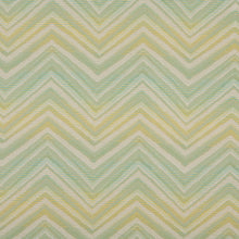 Load image into Gallery viewer, Essentials Outdoor Upholstery Drapery Chevron Fabric / Green Yellow