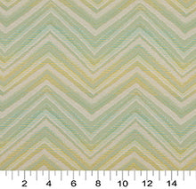 Load image into Gallery viewer, Essentials Outdoor Upholstery Drapery Chevron Fabric / Green Yellow