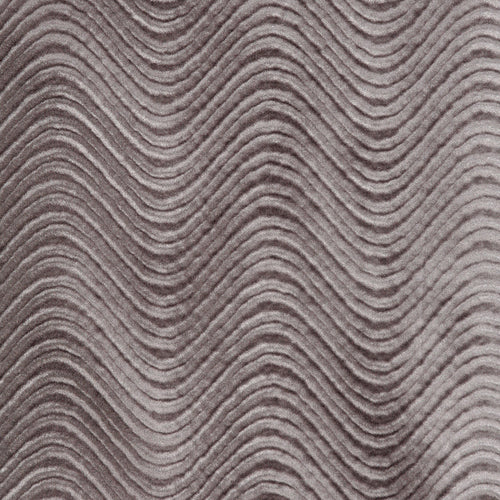 Essentials Velvet Upholstery Serpentine Stripes Fabric / Grey Swirl
