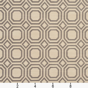 Essentials Upholstery Drapery Trellis Fabric Grey Tan / CB700-19