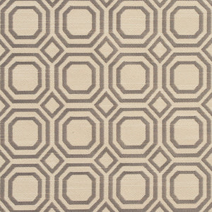 Essentials Upholstery Drapery Trellis Fabric Grey Tan / CB700-19