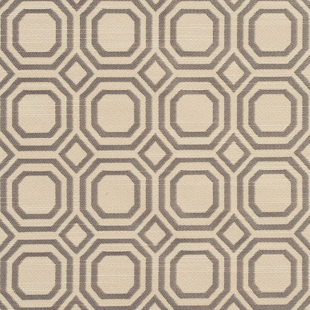 Essentials Upholstery Drapery Trellis Fabric Grey Tan / CB700-19