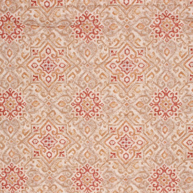 Linen Viscose Ikat Southwestern Drapery Upholstery Fabric Brown Hazel / Honey Beige RMIL1