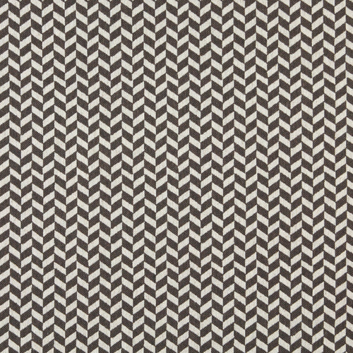 Essentials Heavy Duty Upholstery Herringbone Fabric / Dark Brown White