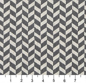 Essentials Heavy Duty Upholstery Herringbone Fabric / Gray White