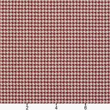 Load image into Gallery viewer, Essentials Heavy Duty Houndstooth Upholstery Drapery Fabric / Burgundy White