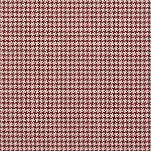 Essentials Heavy Duty Houndstooth Upholstery Drapery Fabric / Burgundy White