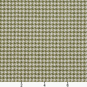 Essentials Heavy Duty Houndstooth Upholstery Drapery Fabric / Olive Green White