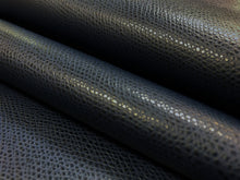 Load image into Gallery viewer, Designer Textured Navy Blue Vegan Faux Leather Upholstery Vinyl