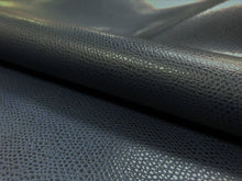 Load image into Gallery viewer, Designer Textured Navy Blue Vegan Faux Leather Upholstery Vinyl