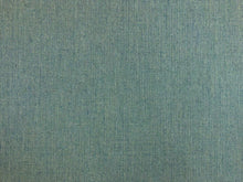 Load image into Gallery viewer, Designer Water &amp; Stain Resistant Teal Blue Beige MCM Small Scale Herringbone Upholstery Drapery Fabric