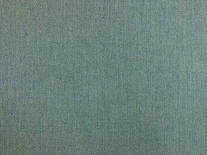 Designer Water & Stain Resistant Teal Blue Beige MCM Small Scale Herringbone Upholstery Drapery Fabric