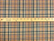 Load image into Gallery viewer, Water &amp; Stain Resistant Cotton Orange Rusty Red Teal Green Cream Tartan Plaid Upholstery Drapery Fabric STA 6385