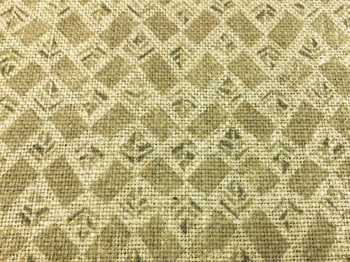 Brook Perdigon Textiles Native Whisper Beige Grey Taupe Neutral Hand Printed Belgian Linen Fabric