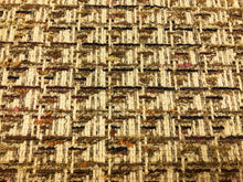 Load image into Gallery viewer, Designer Cream Mauve Plum Brown Tweed MCM Mid Century Modern Upholstery Fabric