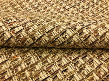 Load image into Gallery viewer, Designer Cream Mauve Plum Brown Tweed MCM Mid Century Modern Upholstery Fabric