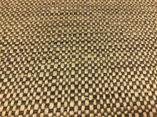 Load image into Gallery viewer, Designer Water &amp; Stain Resistant Woven Beige Charcoal Grey Taupe Small Scale MCM Mid Century Modern Upholstery Fabric