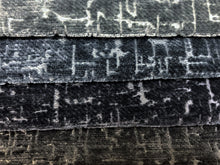 Load image into Gallery viewer, Heavy Duty Abstract Textured Cut Velvet Dark Gray Slate Gray Blue Gray Charcoal Gray MCM Upholstery Fabric